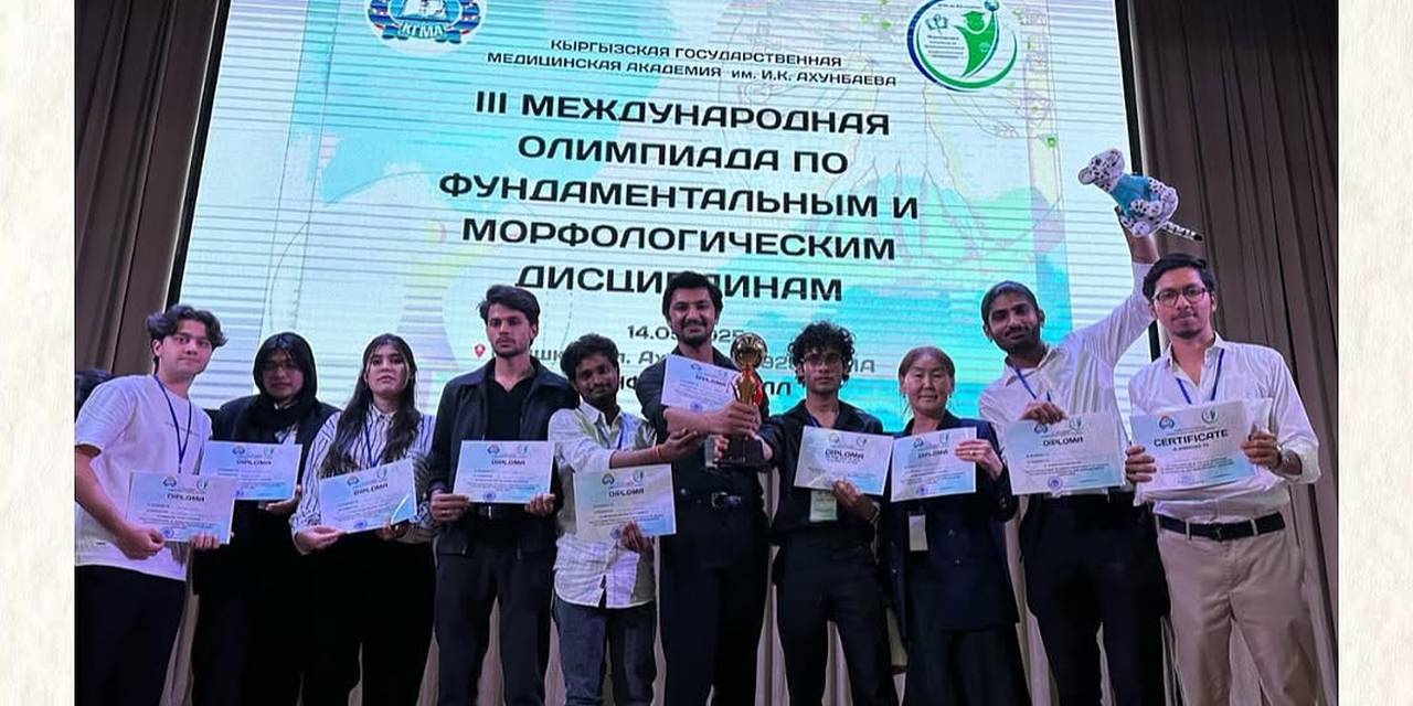 14-15 мая 2025 года студенты 1, 2, 3 и 5 курса команда «STUDY WARRIORS» ВШМ Университета АДАМ приняли участи в III Международной олимпиаде по фундаментальным и морфологическим дисциплинам для студентов медицинских ВУЗов